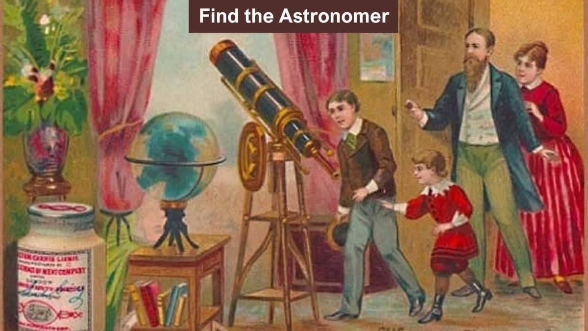 Vintage Optical Illusion Challenge: Find the Astronomer in 7 Seconds