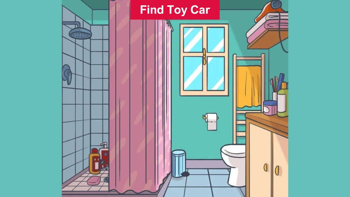 Optical Illusion Vision Test: The sharpest eyes will spot a toy car in the bathroom in 6 seconds