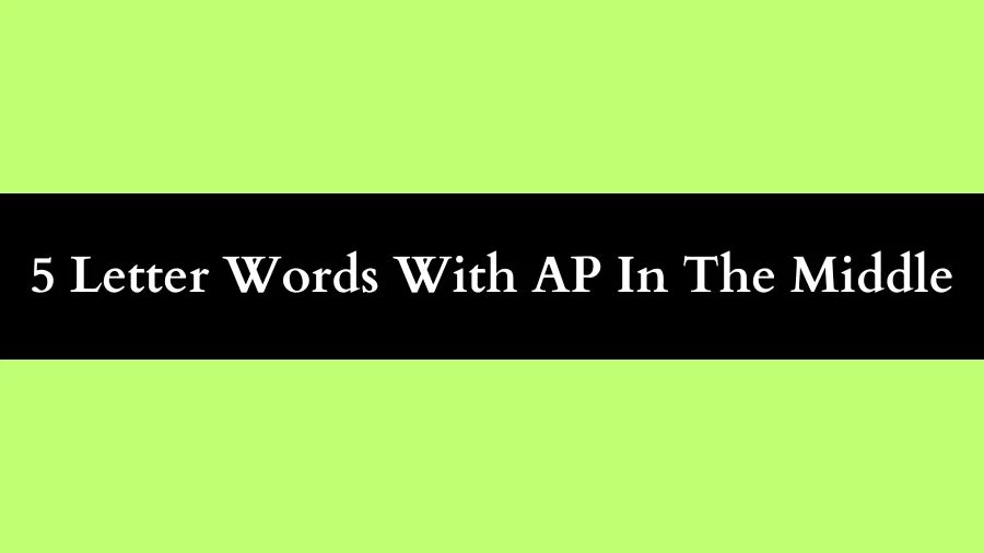 5 Letter Words With AP In The Middle, List of 5 Letter Words With AP In The Middle
