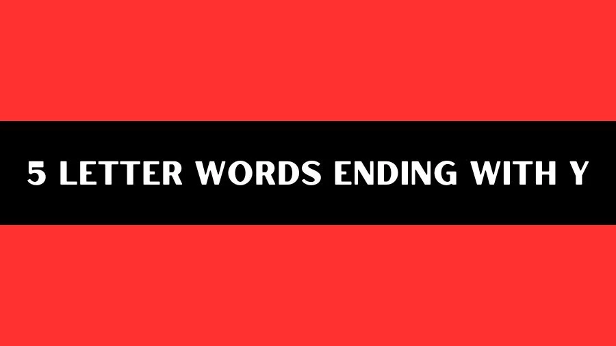 5 Letter Words Ending With Y List of 5 Letter Words Ending With Y