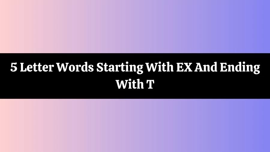 5 Letter Words Starting With EX And Ending With T List of 5 Letter Words Starting With EX And Ending With T