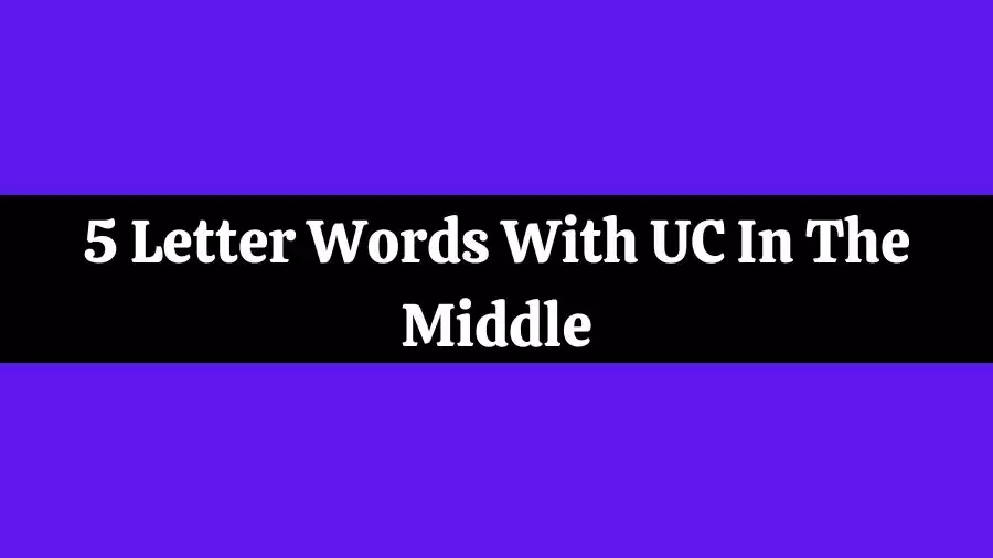 5 Letter Words Middle With UC All Words List
