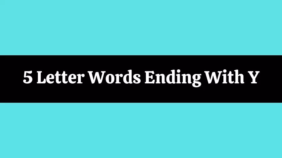 5 Letter Words Ending With Y List of Five Letter Words Ending in Y