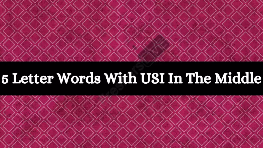 5 Letter Words Middle With USI All Words List