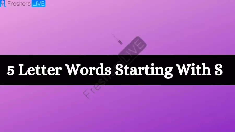 5 Letter Words Starts With S All Words List