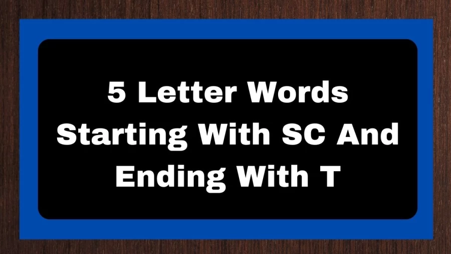 5 Letter Words Starting With SC And Ending With T, List of 5 Letter Words Starting With SC And Ending With T