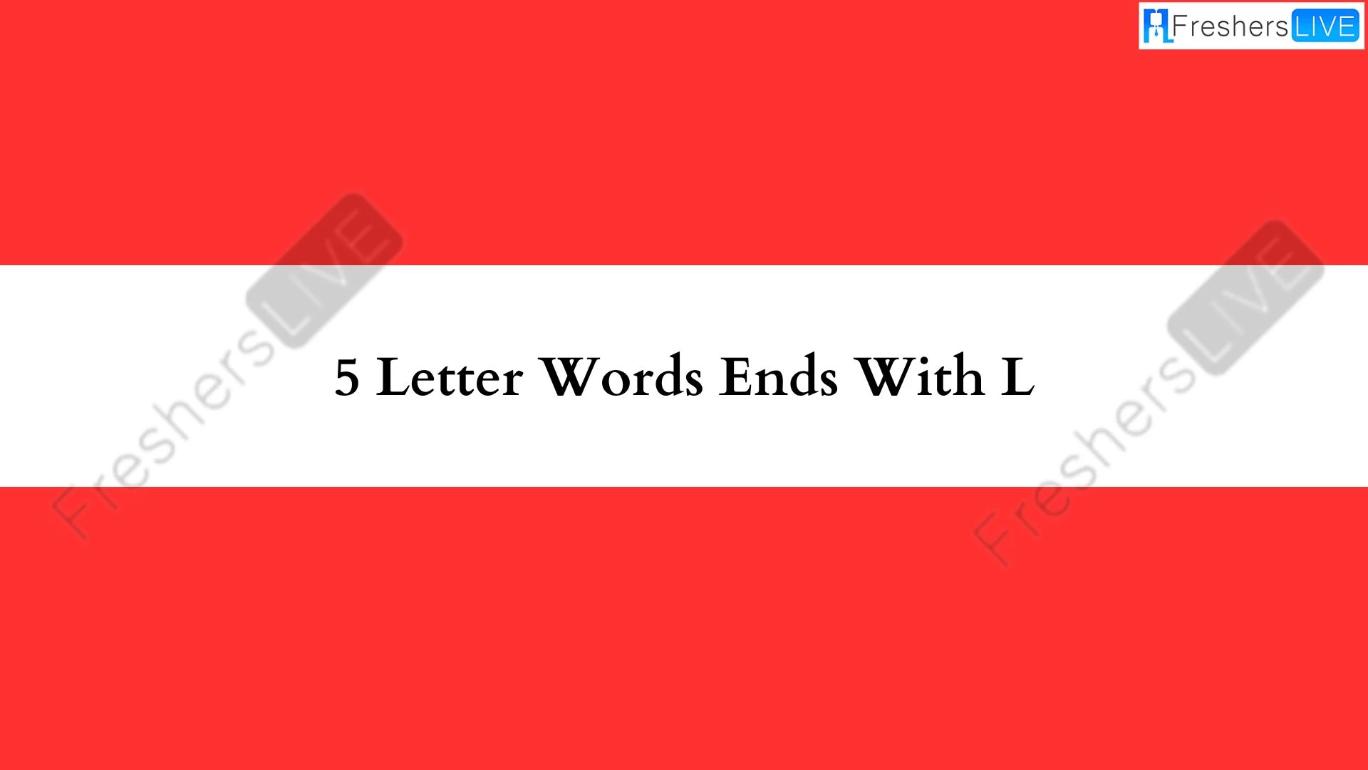 Palabras de 5 letras que terminen en L Lista de todas las palabras