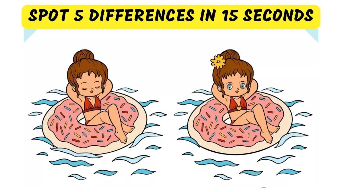 Spot the Difference: Can You Find 5 Differences Between The Two Pictures In 15 Seconds?