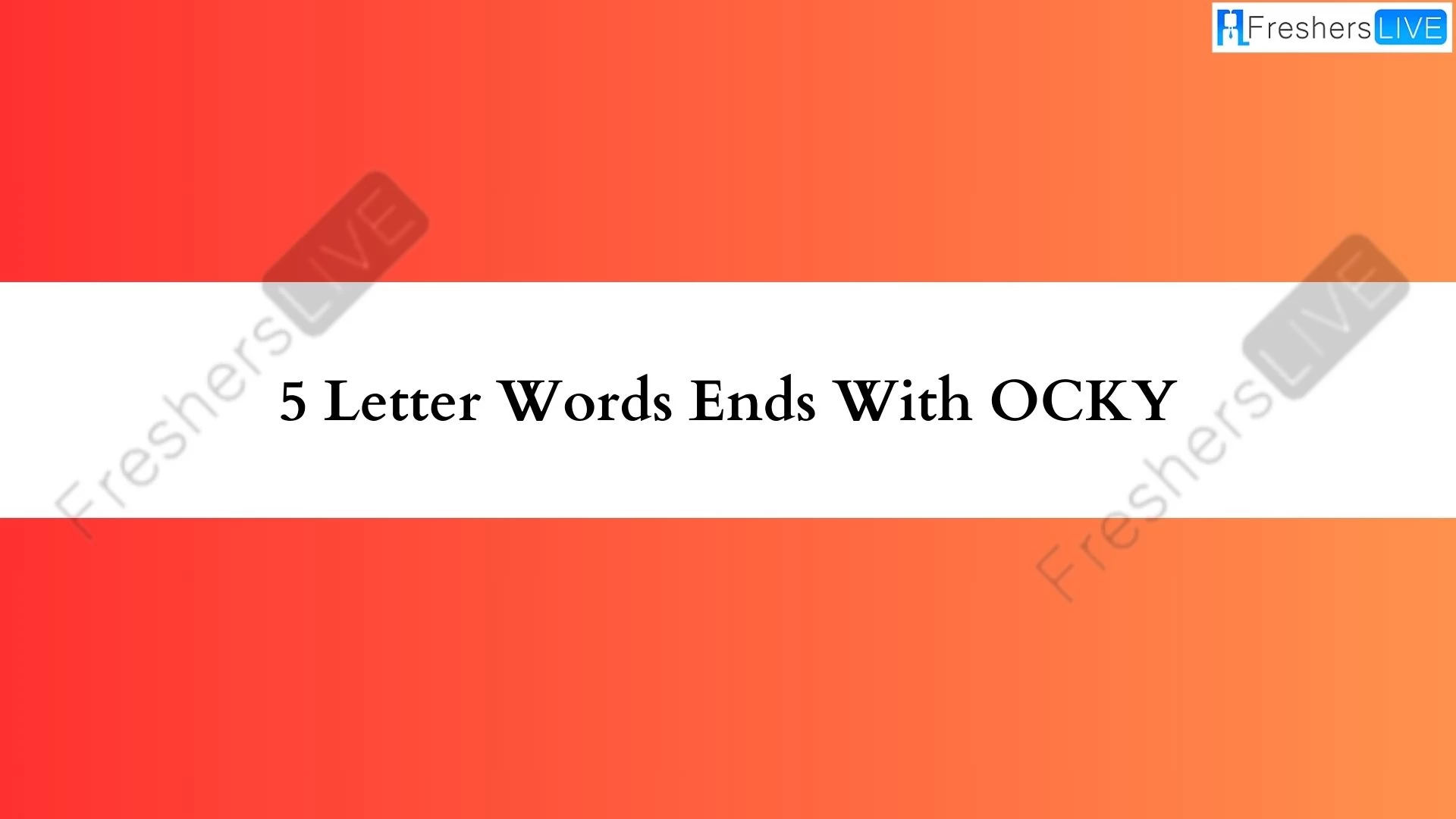 5 - Palabras con letras terminadas en OCKY Lista de todas las palabras