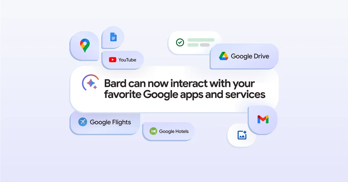 Bard, la inteligencia artificial de Google llega a Maps, YouTube, Gmail y Drive