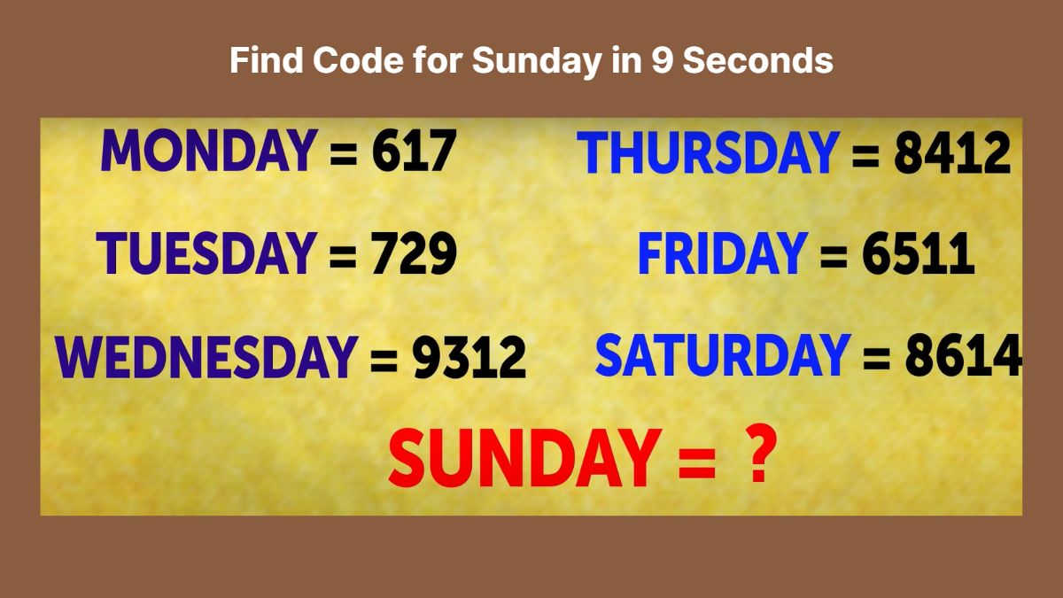 Find Code for Sunday in 7 Seconds