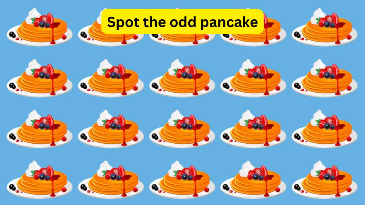 Brain Teaser IQ Test: Spot the odd pancake in 6 seconds. 