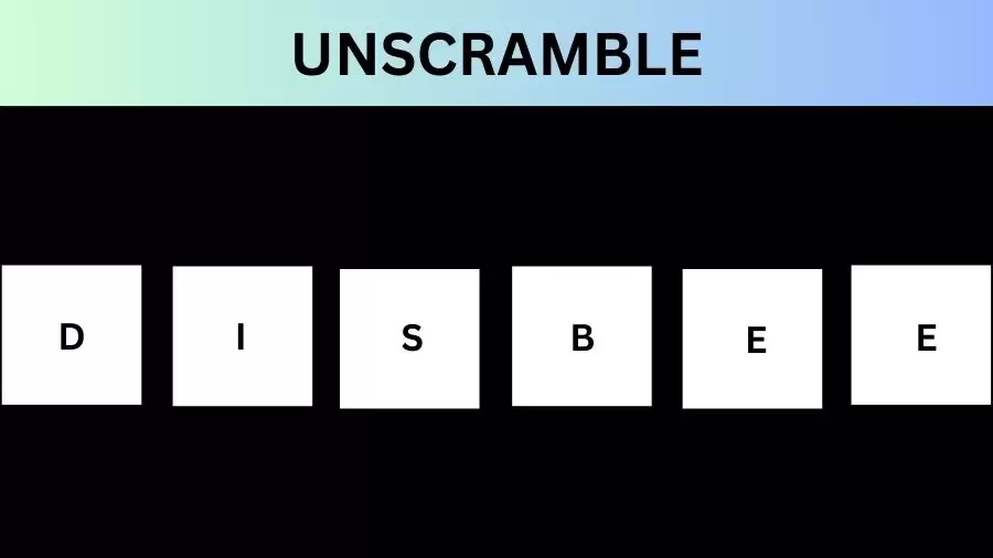 Unscramble DISBEE Jumble Word Today