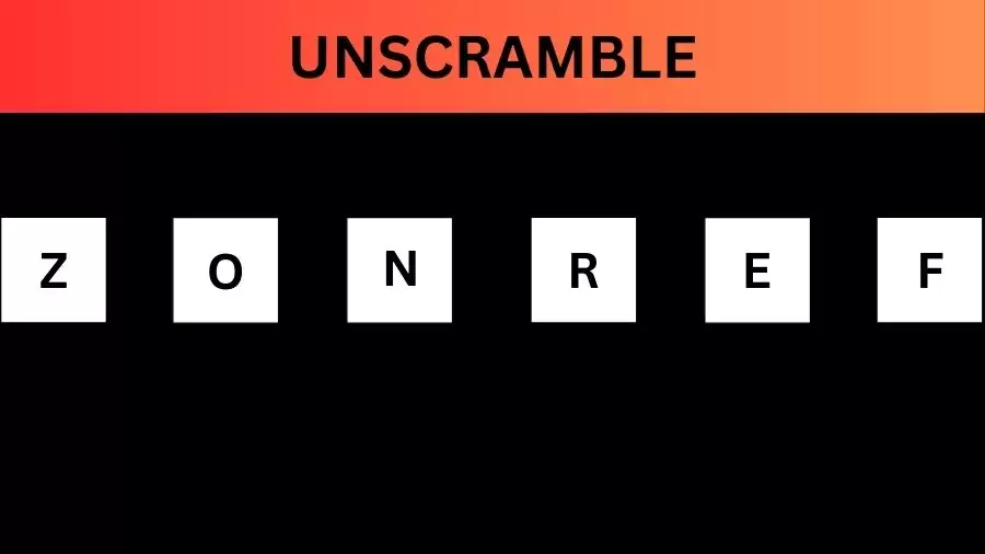 Unscramble ZONREF Jumble Word Today