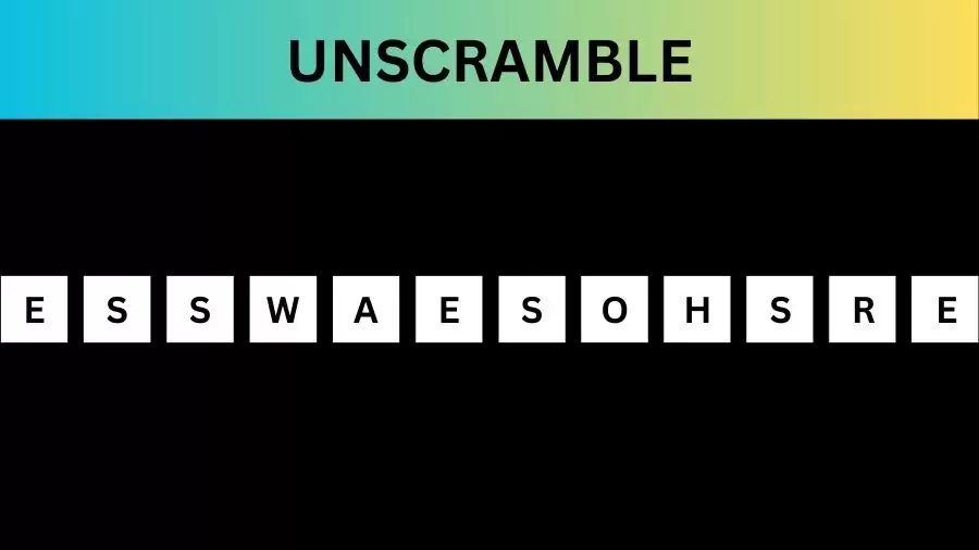 Unscramble ESSWAESOHSRE  Jumble Word Today