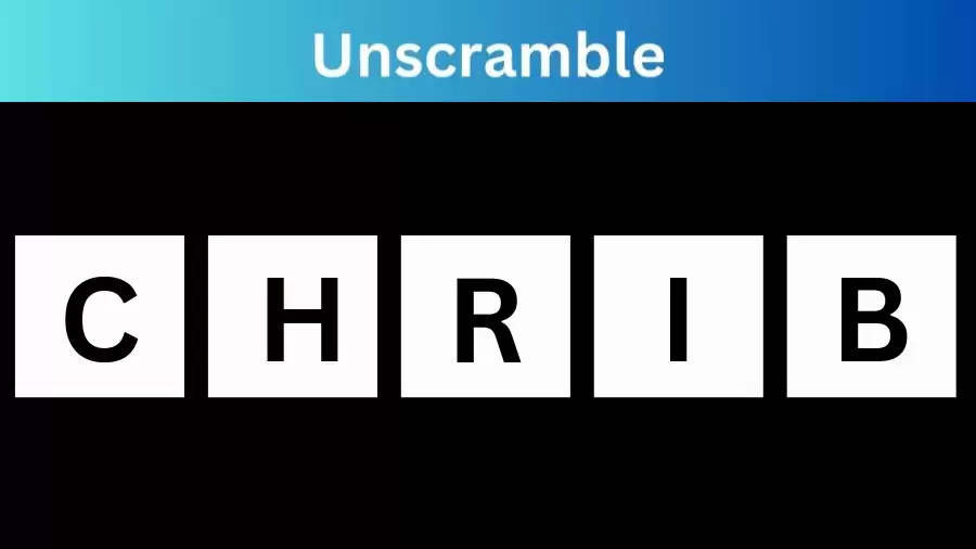 Unscramble CHRIB Jumble Word Today