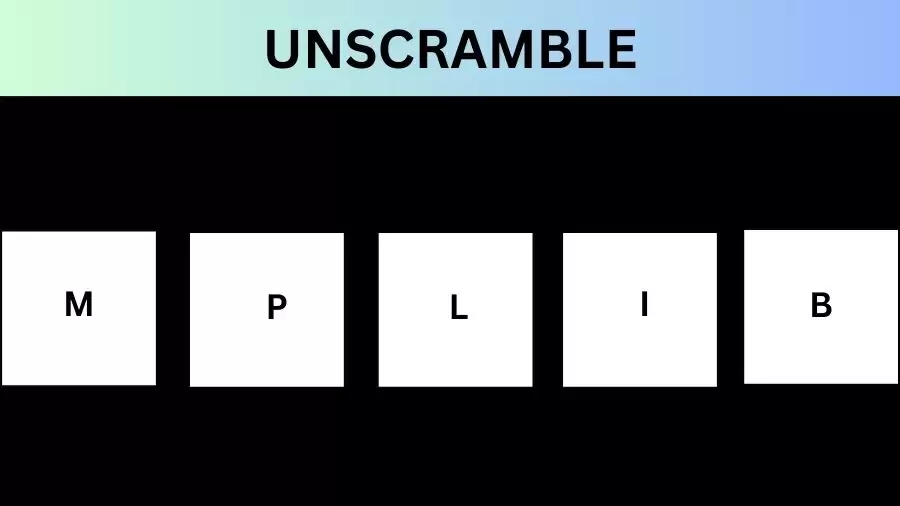 Unscramble MPLIB Jumble Word Today