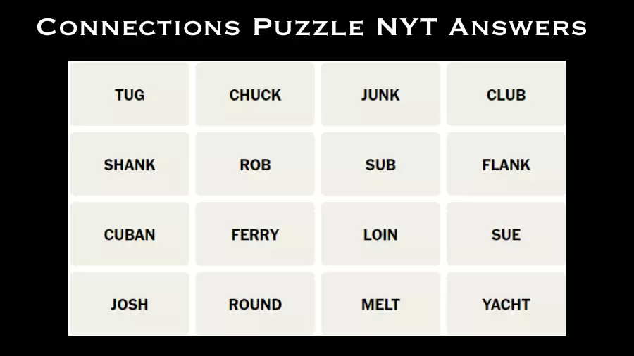 Connections Puzzle NYT Answers July 14, 2023