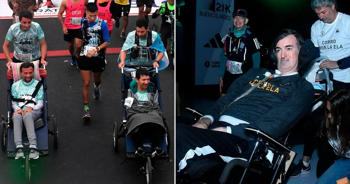 Inspirado en Esteban Bullrich: cómo fue la emotiva maratón de dos enfermos de ELA en los 42K