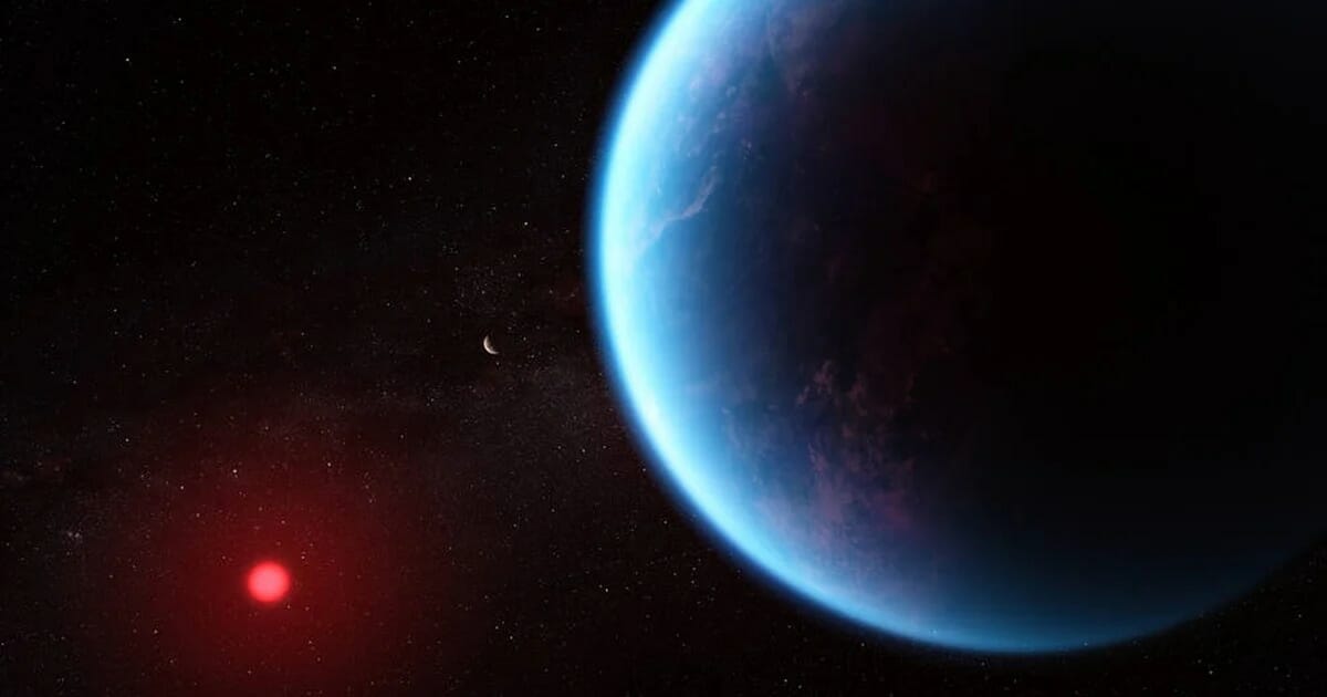 La NASA descubrió otro exoplaneta que podría estar cubierto de océanos.  También detectaron la presencia de una molécula llamada sulfuro de dimetilo, molécula que sólo es producida por organismos vivos.