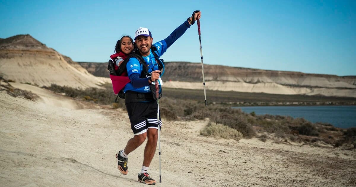 Milagros, la niña sin brazos ni piernas que cumplió su sueño de correr por la Patagonia