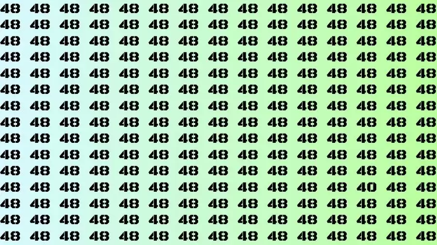 Optical Illusion Brain Challenge: Only a Smart Brain Can Find the Number 40 among 48 in 15 Secs