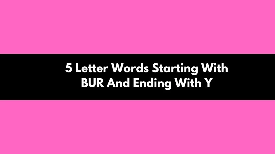 5 Letter Words Starting With BUR And Ending With Y, List of 5 Letter Words Starting With BUR And Ending With Y