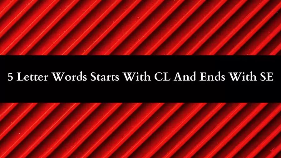 5 Letter Words Starts With CL And Ends With SE
