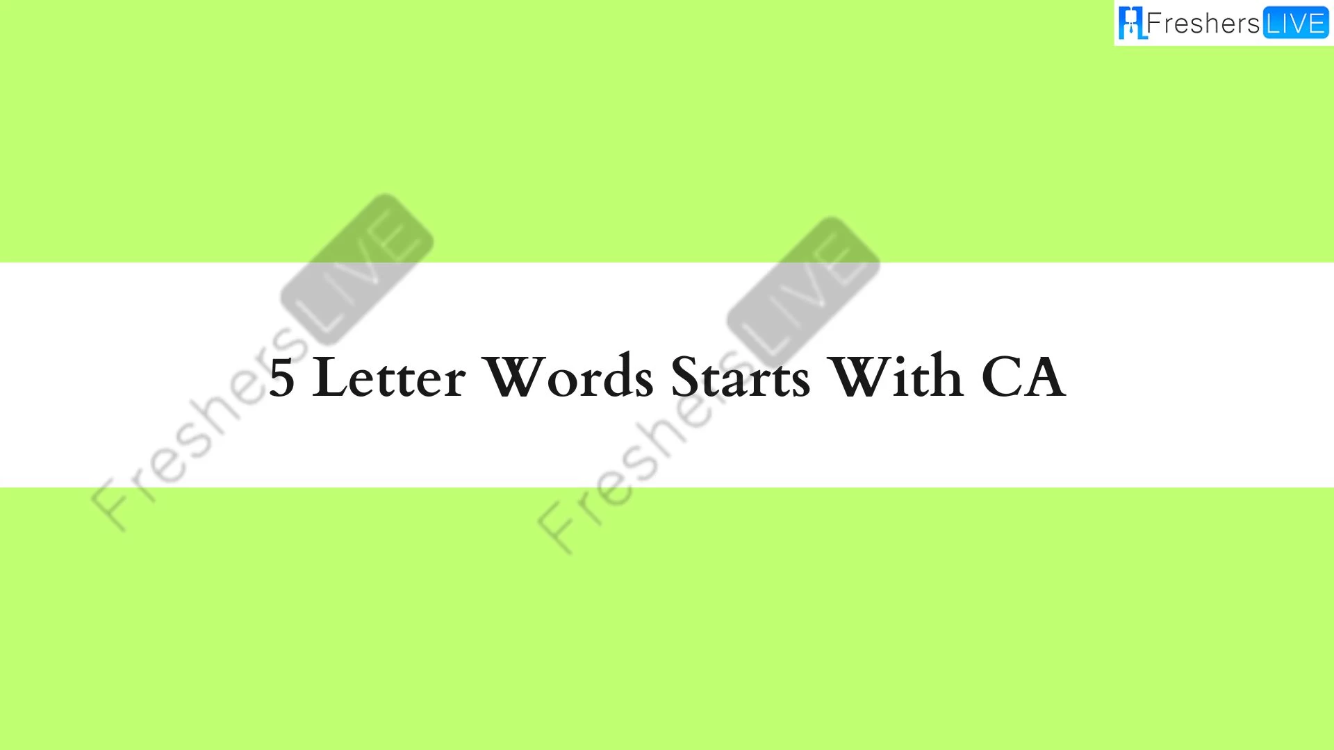 Palabras de 5 letras comenzando con KA.  Lista de todas las palabras.