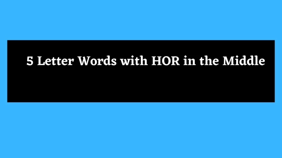 5 Letter Words with HOR in the Middle - Wordle Hint