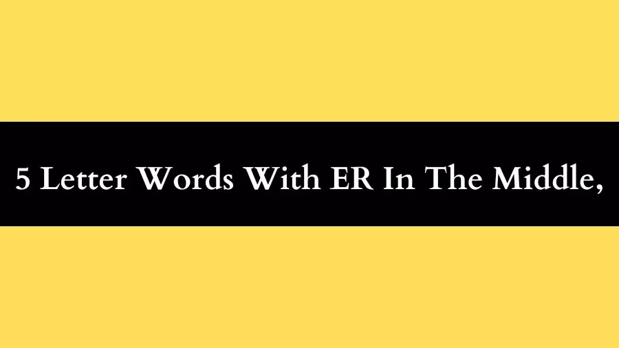 5 Letter Words With ER In The Middle All Words List