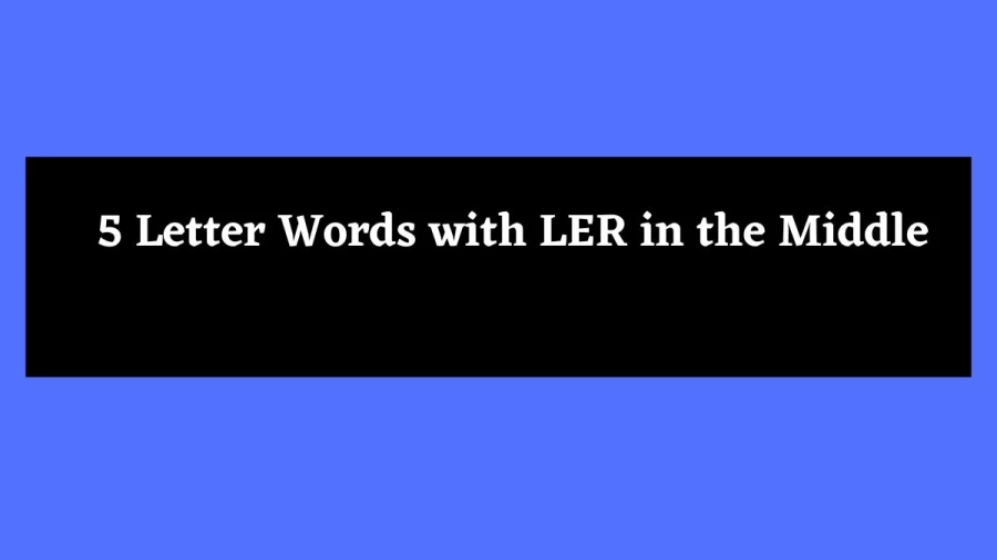 5 Letter Words with LER in the Middle - Wordle Hint