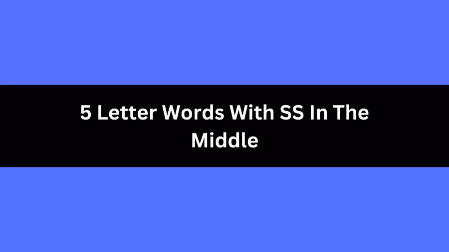 5 Letter Words With SS In The Middle, List of 5 Letter Words With SS In The Middle