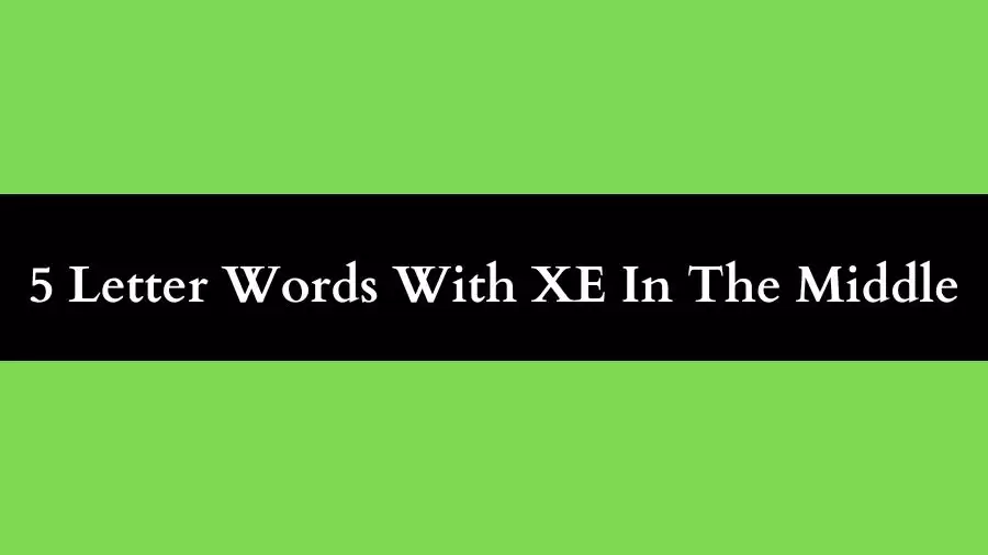 5 Letter Words With XE In The Middle All Words List