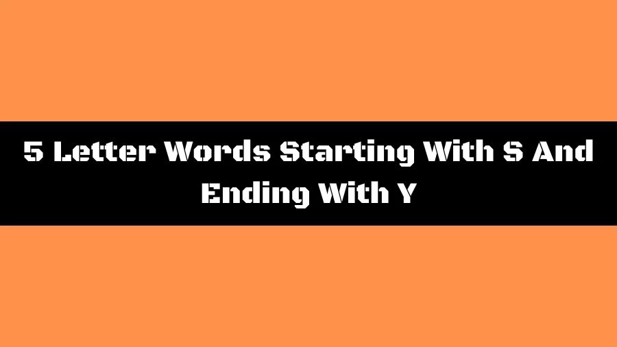5 Letter Words Starting With S And Ending With Y List of 5 Letter Words Starting With S And Ending With Y