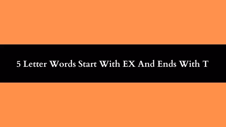 5 Letter Words Starts With EX And Ends With T All Words List