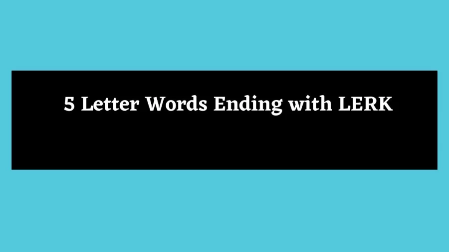5 Letter Words Ending with LERK - Wordle Hint