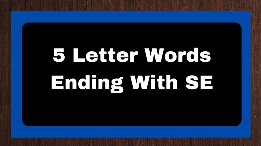 5 Letter Words Ending With SE, List of 5 Letter Words Ending With SE