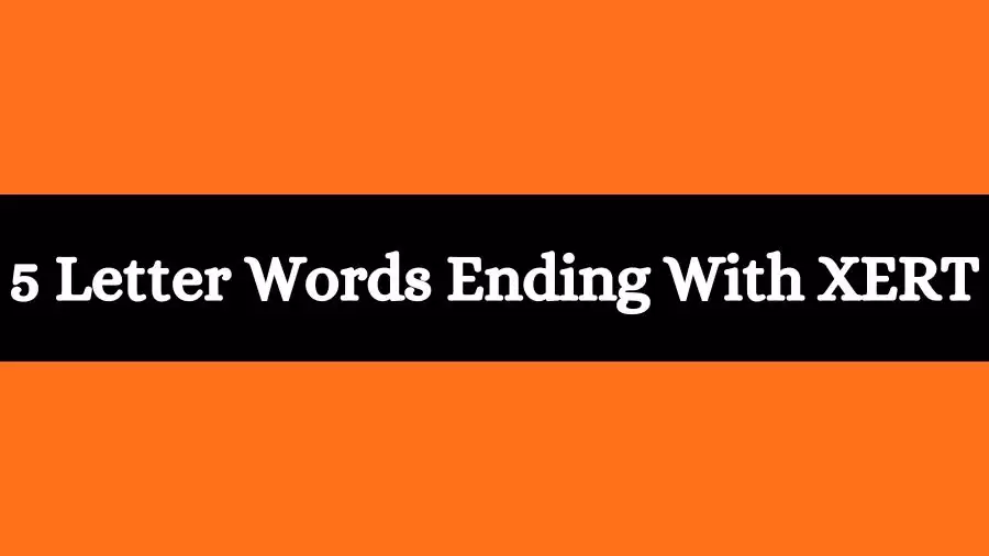 5 Letter Words Ends With XERT List of Five Letter Words Ends in XERT