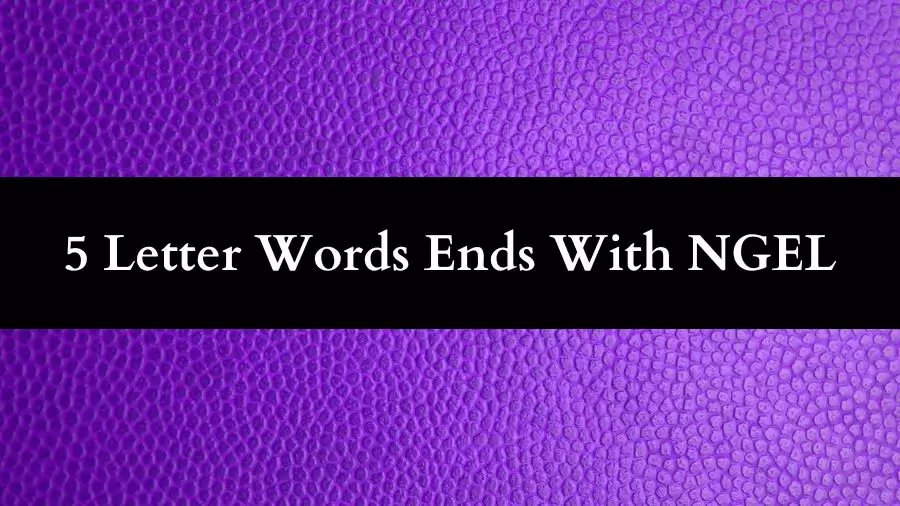 5 Letter Words Ends With NGEL, List of Five Letter Words Ends In NGEL