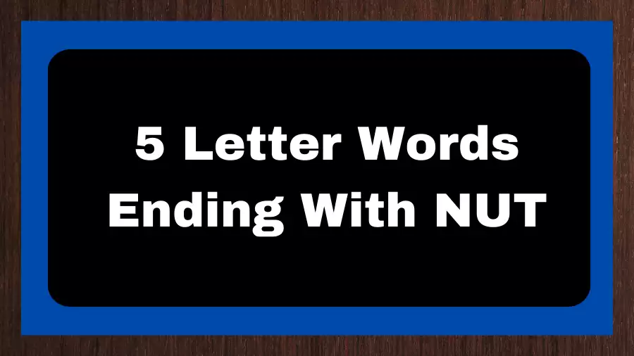 5 Letter Words Ending With NUT, List of 5 Letter Words Ending With NUT