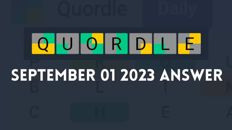 Quordle Daily Sequence Answer Today September 01 2023