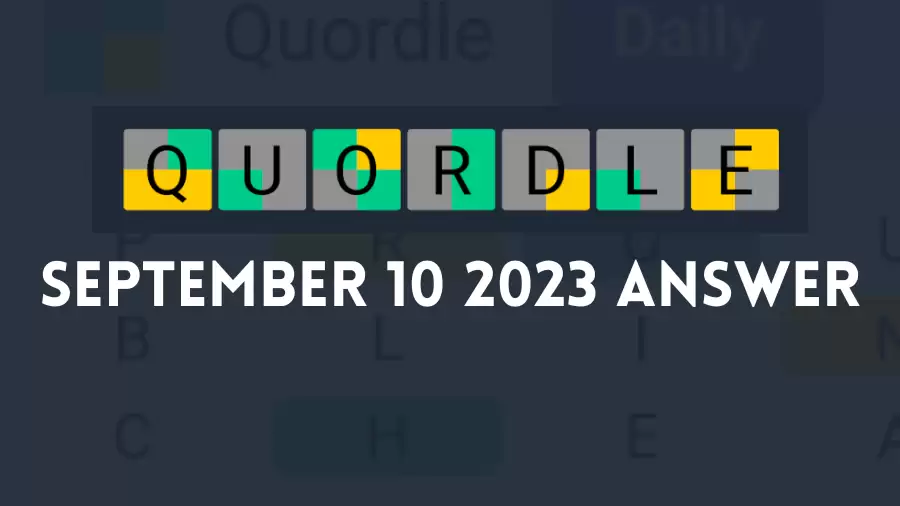 Quordle Daily Sequence Answer Today September 10 2023