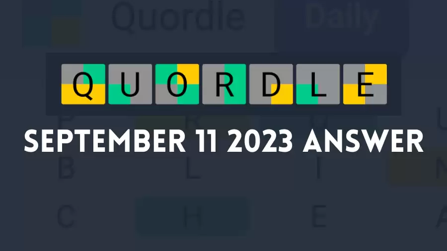 Quordle Daily Sequence Answer Today September 11 2023