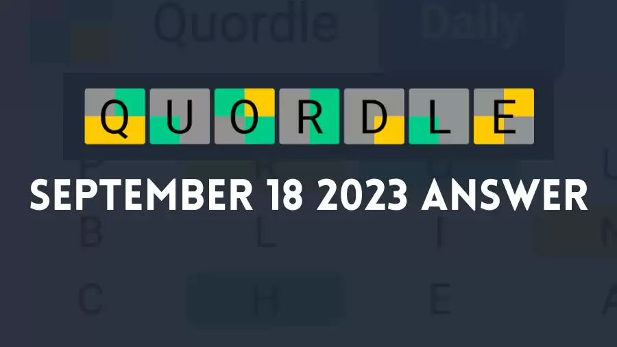 Quordle Daily Sequence Answer Today September 18 2023