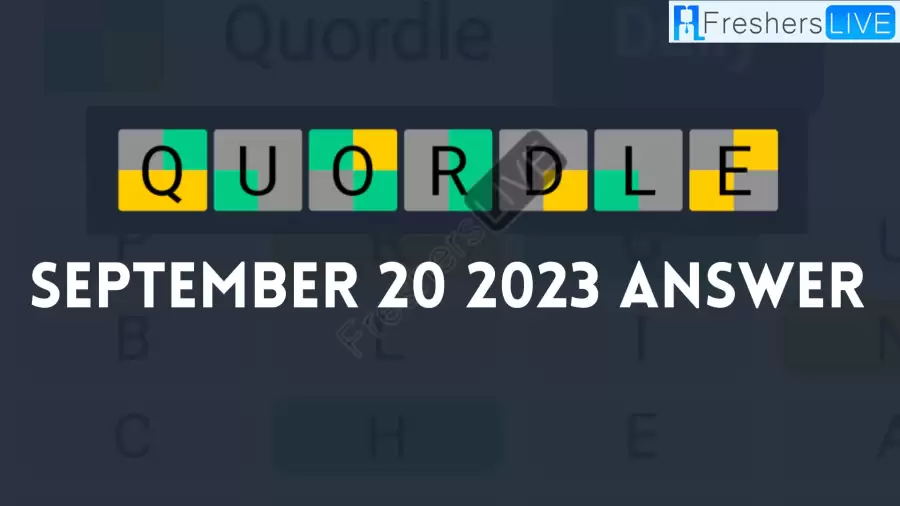 Quordle Daily Sequence Answer Today September 20 2023