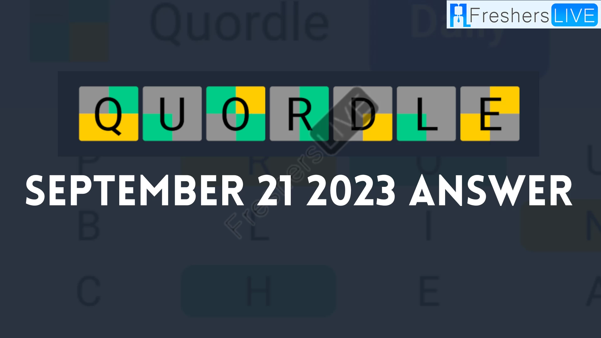 Respuesta de la secuencia diaria de Quordle hoy 21 de septiembre de 2023
