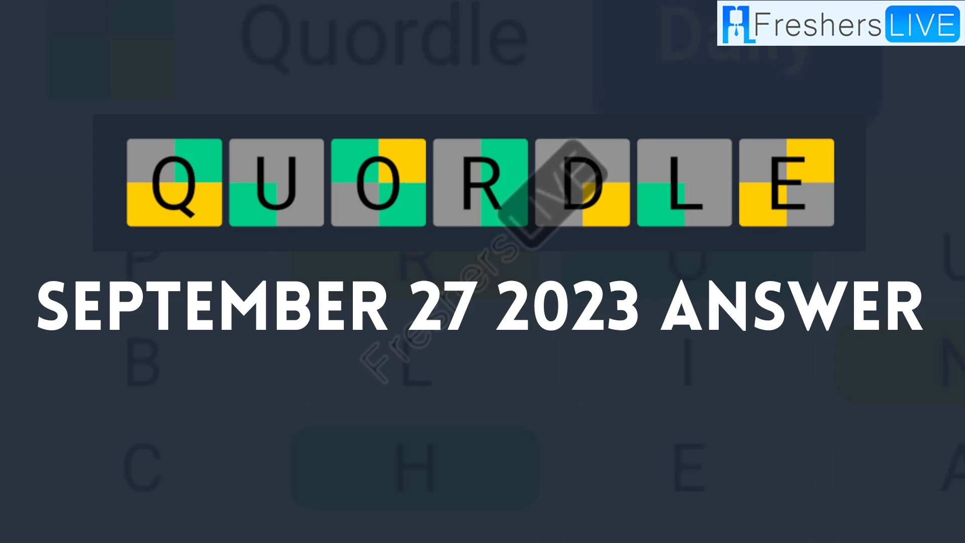 Respuesta de la secuencia diaria de Quordle hoy 27 de septiembre de 2023