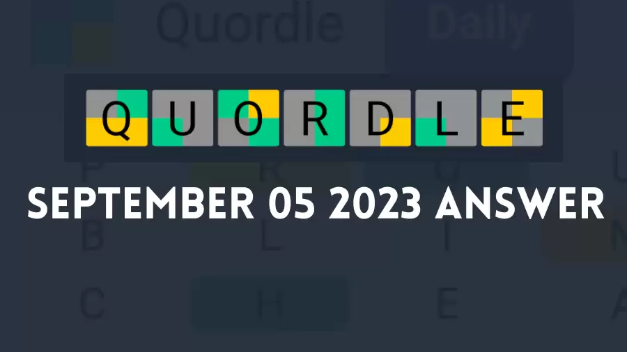 Quordle Daily Sequence Answer Today September 05 2023