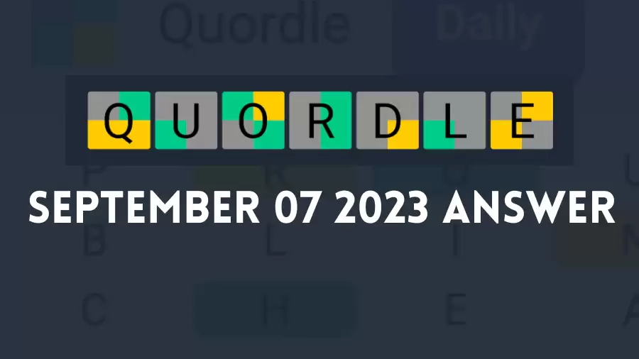 Quordle Daily Sequence Answer Today September 07 2023
